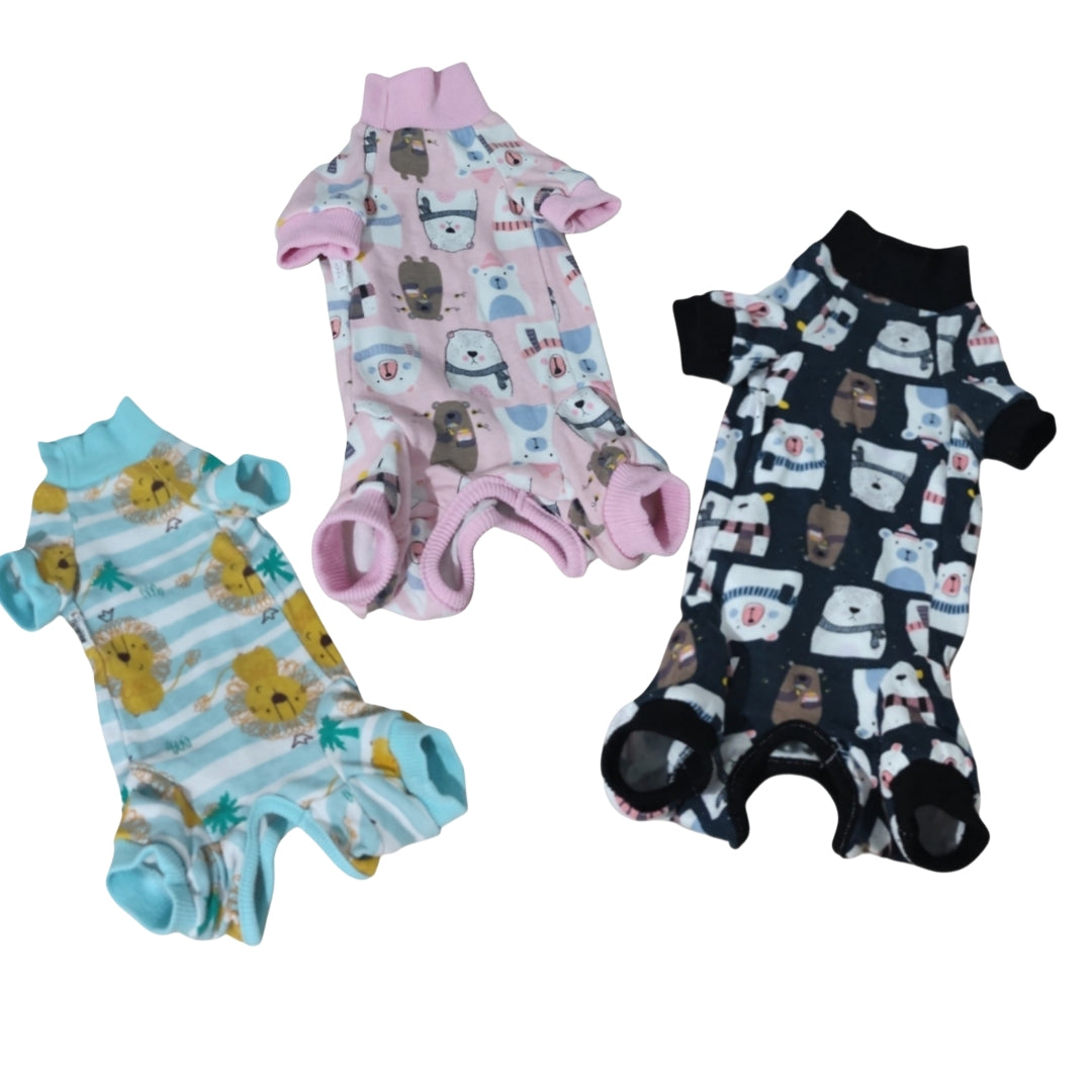Cotton overalls cat and dog
