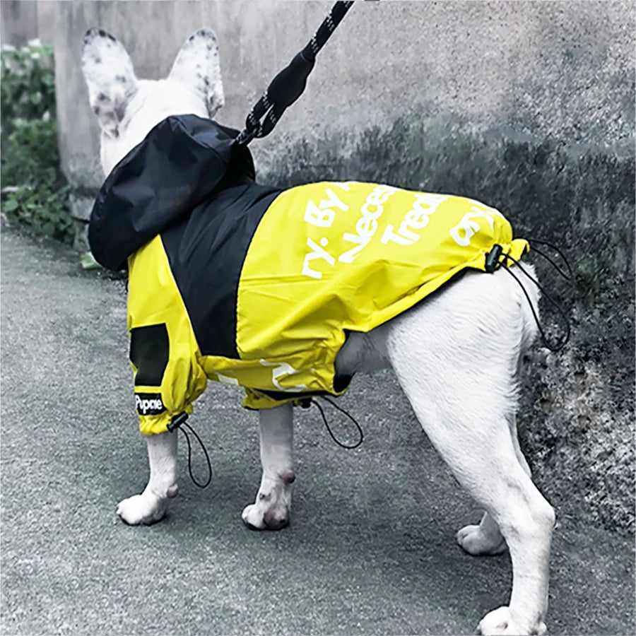Waterproof reflective pet clothing jacket.