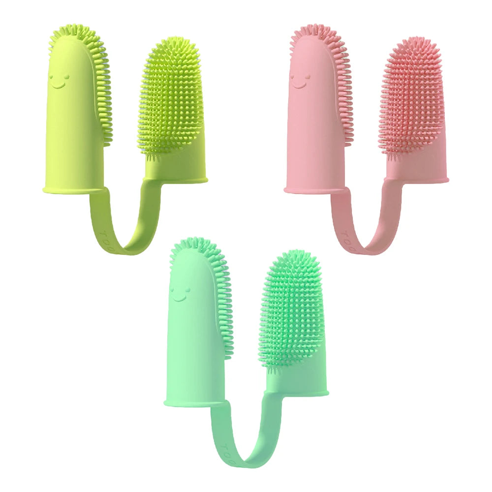 Super Soft Two Finger Toothbrush for Dogs, Pet Teeth Cleaning,