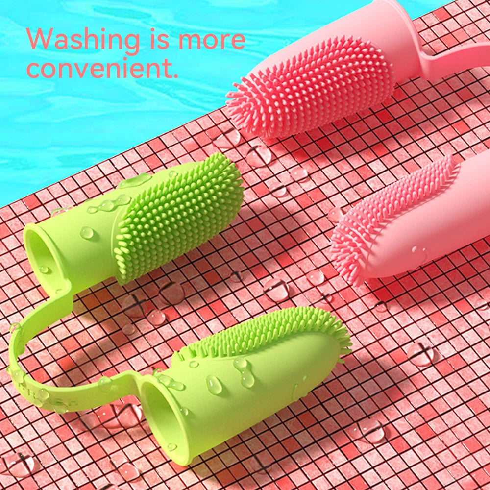 Super Soft Two Finger Toothbrush for Dogs, Pet Teeth Cleaning,