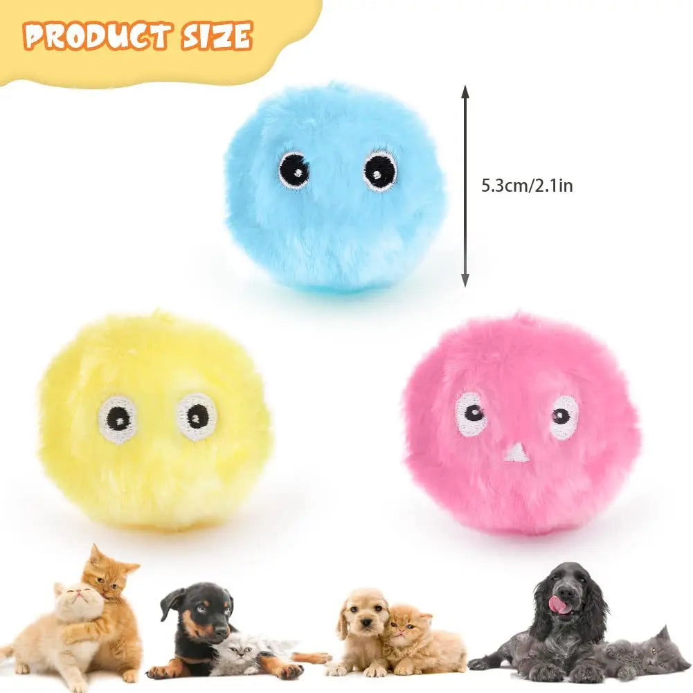 Smart Cat Toys Interactive Ball Plush Electric Catnip Educational Toy Kitten Sensory Sound