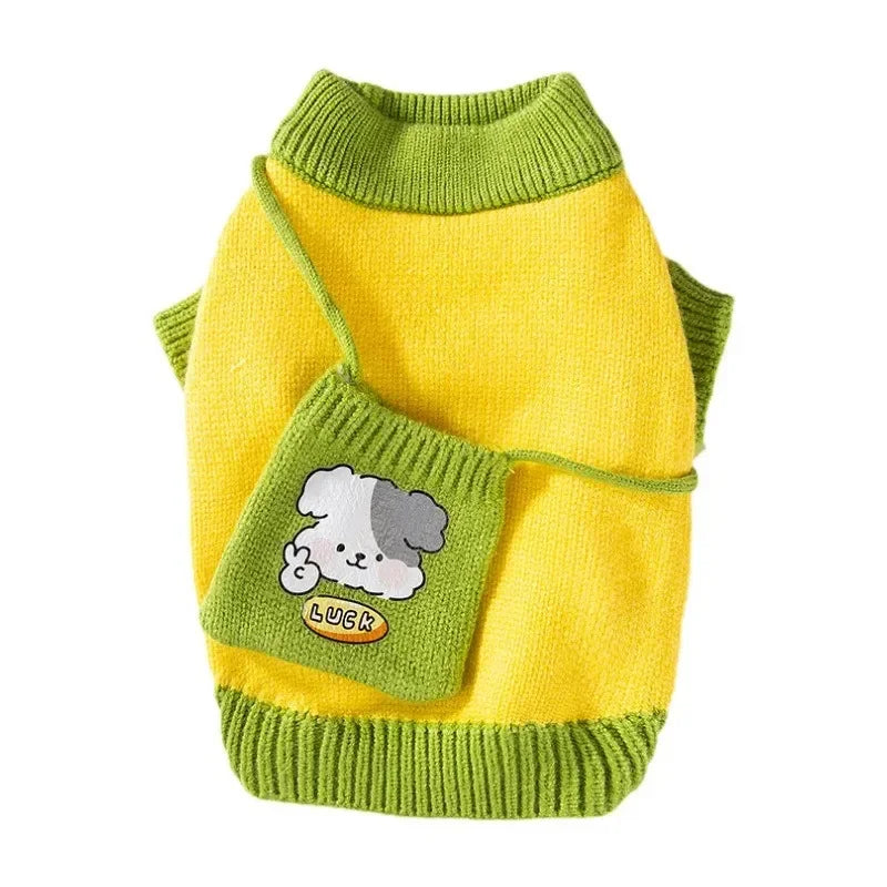 Knitted sweater, warm clothes for your pet