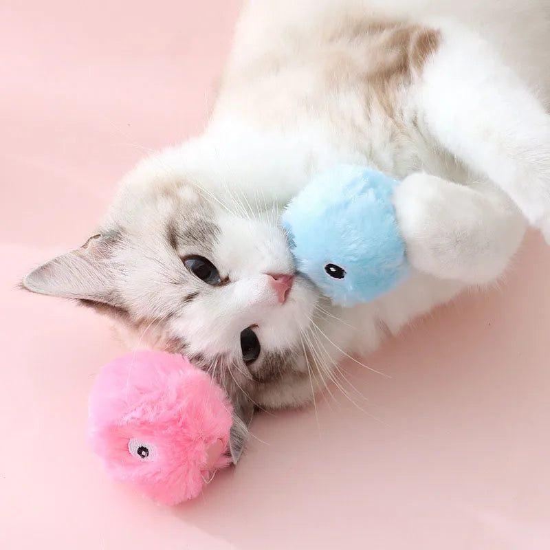 Smart Cat Toys Interactive Ball Plush Electric Catnip Educational Toy Kitten Sensory Sound