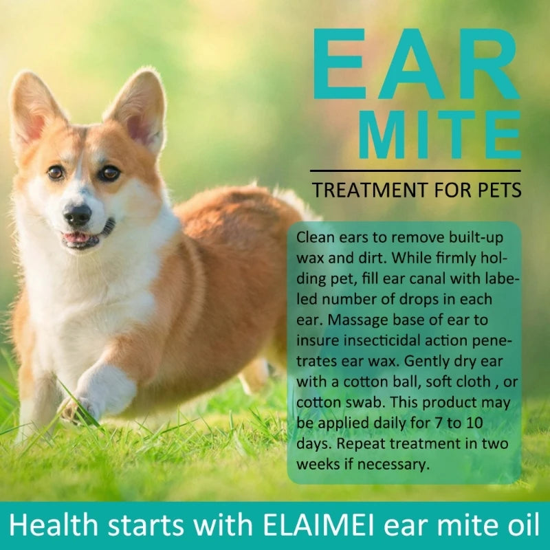 Ear mite treatment for dogs and cats.