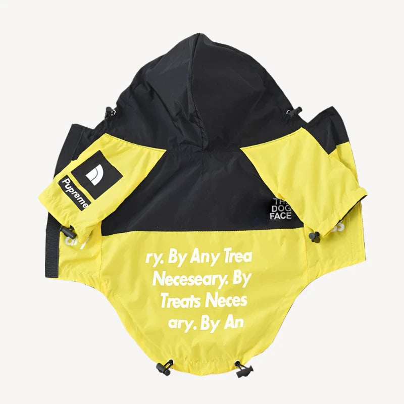 Waterproof reflective pet clothing jacket.