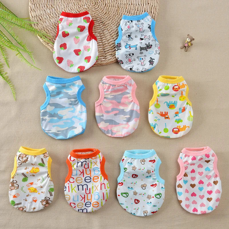 Summer Dog Clothes T-Shirt for Small Medium Dogs and Cats