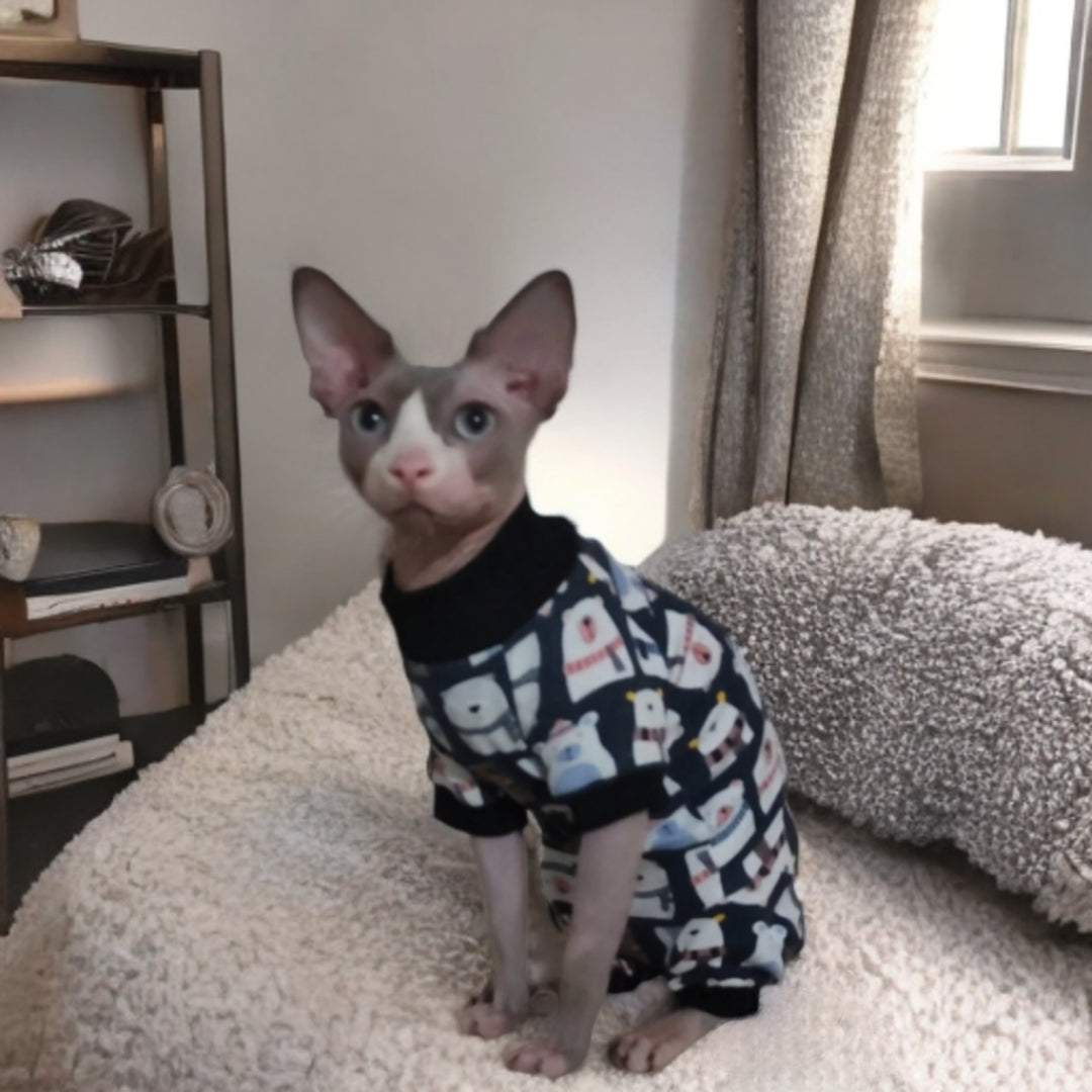 Cotton overalls cat and dog