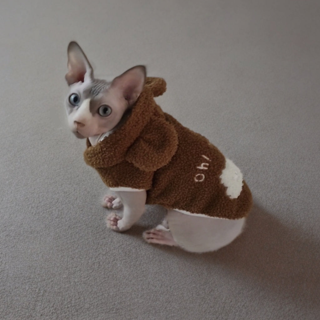 Plush velvet vest for small dogs and cats