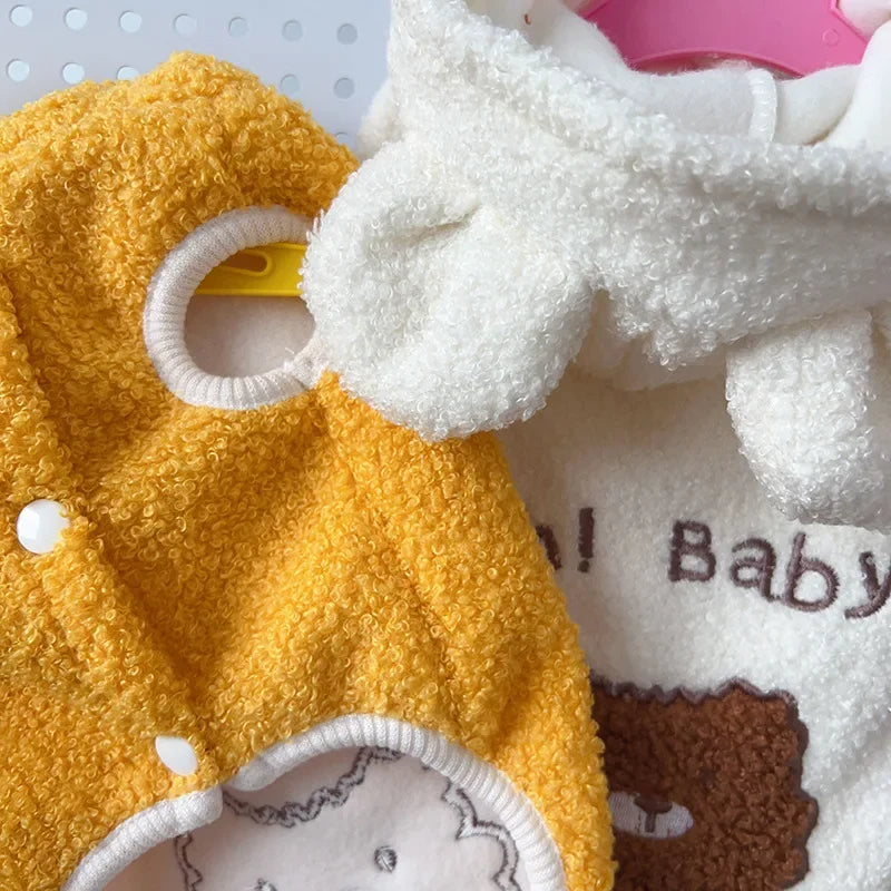 Plush velvet vest for small dogs and cats