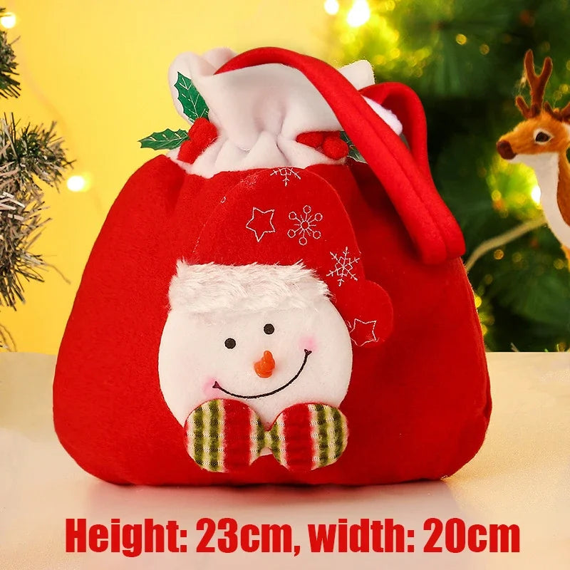 Festive gift wrapping. Santa Claus and reindeer, for gifts and sweets.