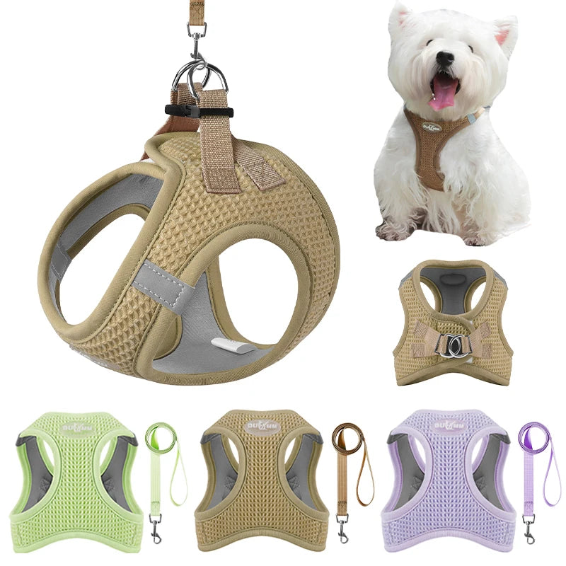 Reflective Pet Harness with Leash