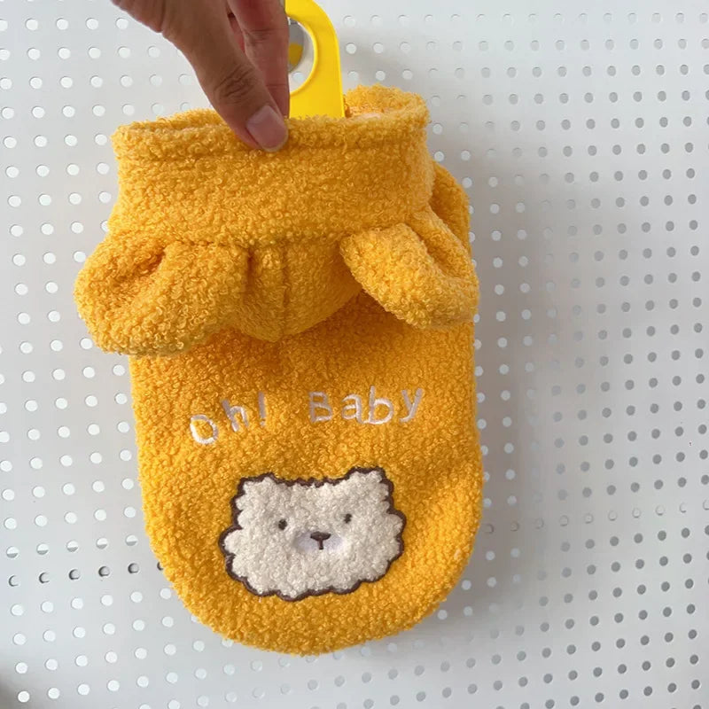 Plush velvet vest for small dogs and cats