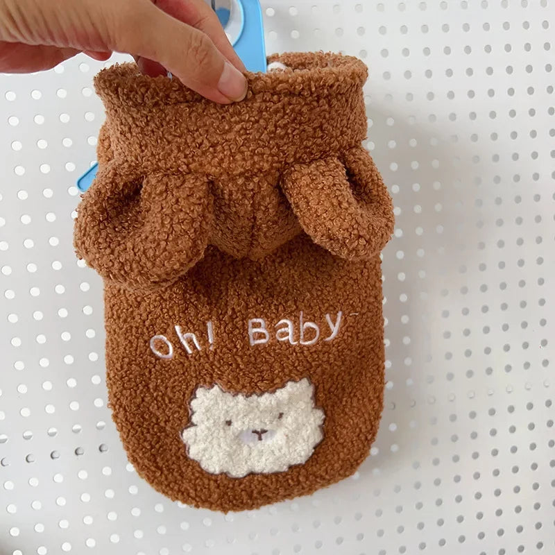 Plush velvet vest for small dogs and cats